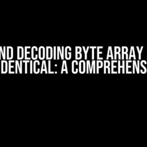 Coding and Decoding Byte Array in String are Not Identical: A Comprehensive Guide