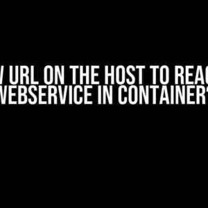 How URL on the Host to Reach a Webservice in Container?