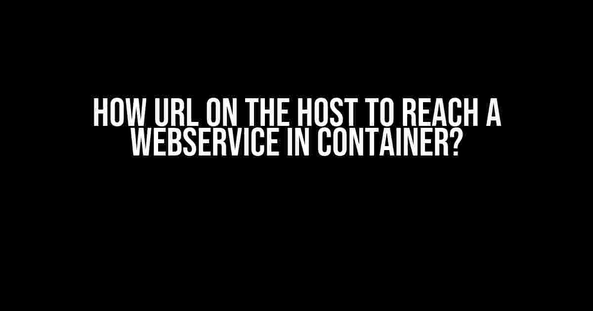 How URL on the Host to Reach a Webservice in Container?