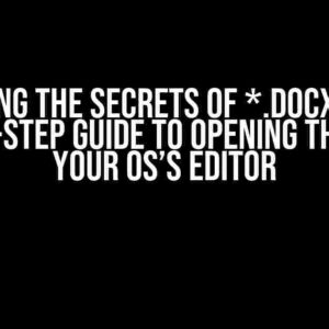 Unlocking the Secrets of *.docx Files: A Step-by-Step Guide to Opening them with Your OS’s Editor